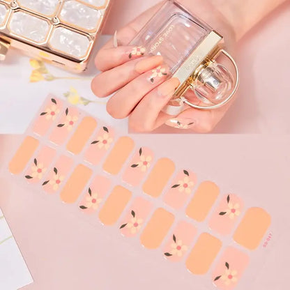 Semi Cured Gel Nail Wraps Full Cover Adhesive Manicure Decoration - Allure SocietyFalse Nail Kits and Dryers