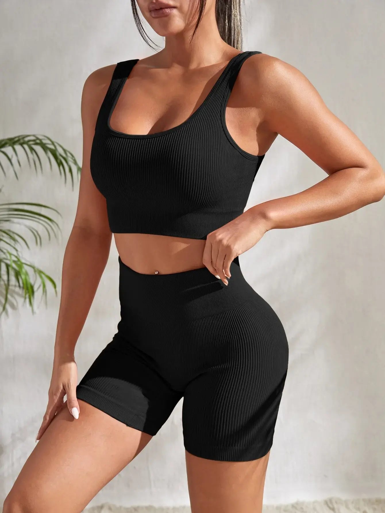 Seamless Ribbed Workout Set - Allure SocietyActivewear Sets