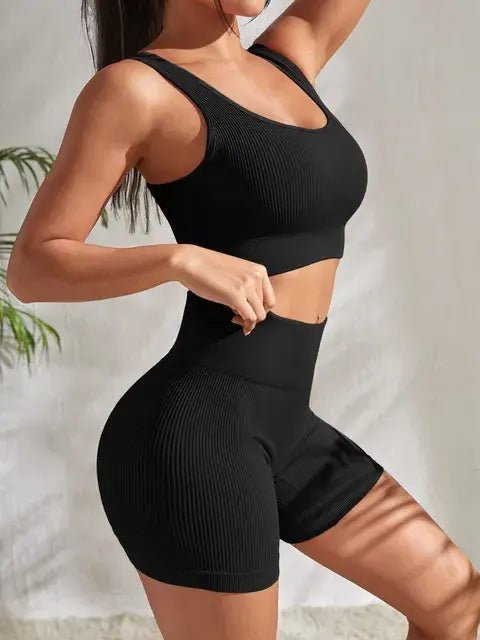 Seamless Ribbed Workout Set - Allure SocietyActivewear Sets