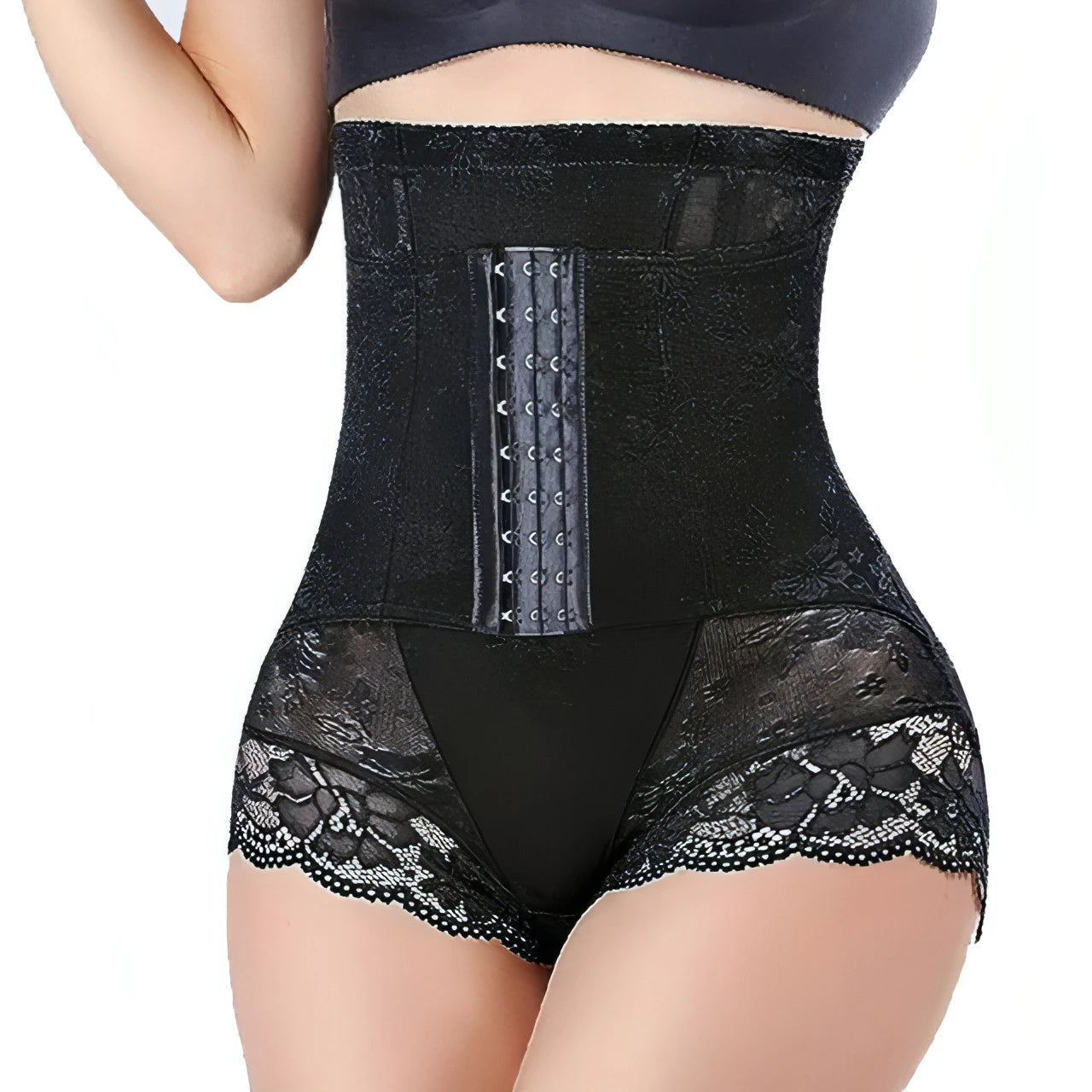 Sexy Lace Body Shaper with Zipper - Allure Society