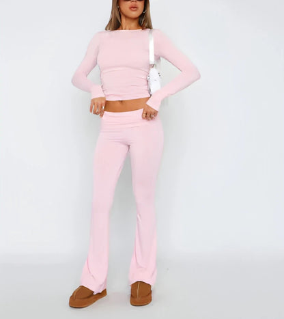 Solid Flare Pants - Allure SocietyLoungewear Pants