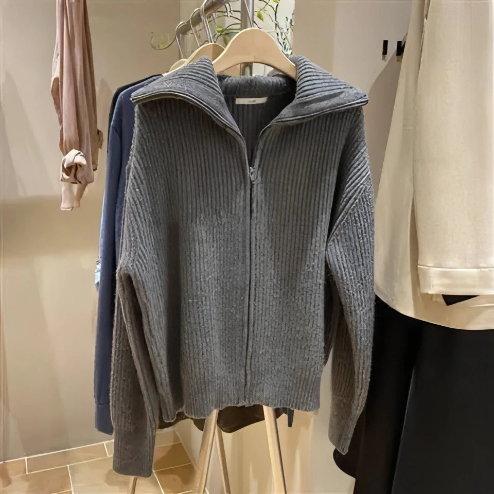 Solid Vintage Sweater Cardigan - Allure SocietyLoungewear Tops