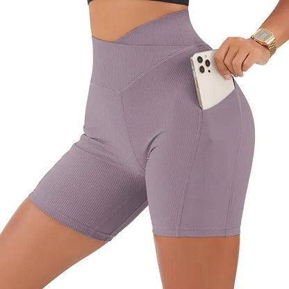 Sports Short High Waist Workout Seamless Fitness Yoga Shorts - Allure SocietyActivewear Shorts