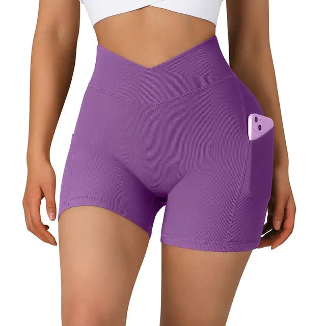 Sports Short High Waist Workout Seamless Fitness Yoga Shorts - Allure SocietyActivewear Shorts