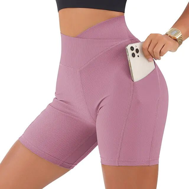 Sports Short High Waist Workout Seamless Fitness Yoga Shorts - Allure SocietyActivewear Shorts