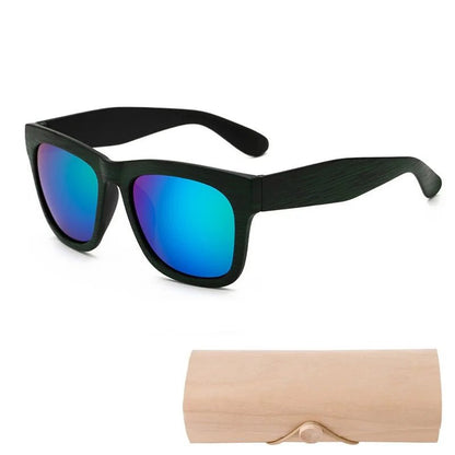 Square Bamboo Retro Sunglasses - Allure SocietyUV Sunglasses