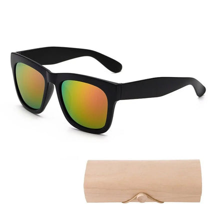 Square Bamboo Retro Sunglasses - Allure SocietyUV Sunglasses