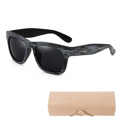 Square Bamboo Retro Sunglasses - Allure SocietyUV Sunglasses