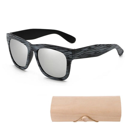 Square Bamboo Retro Sunglasses - Allure SocietyUV Sunglasses