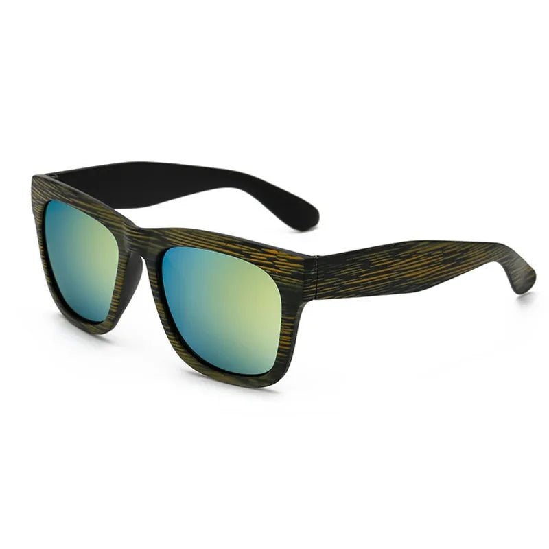 Square Bamboo Retro Sunglasses - Allure SocietyUV Sunglasses