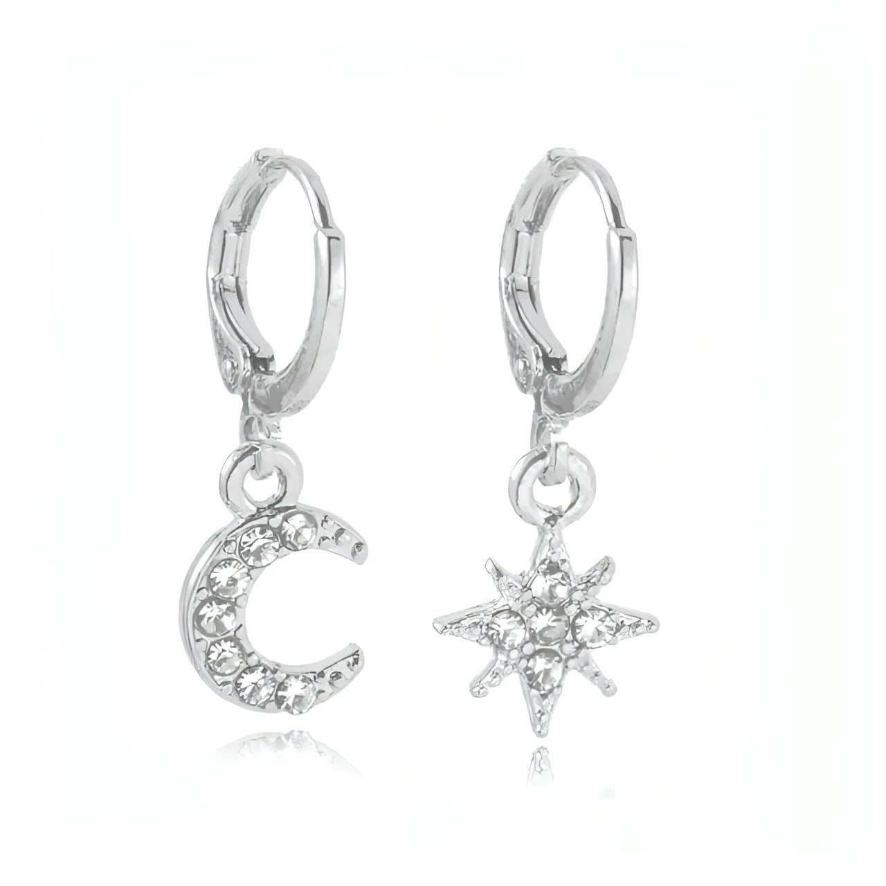 Star and Moon Drop Earrings - Allure SocietyEarrings