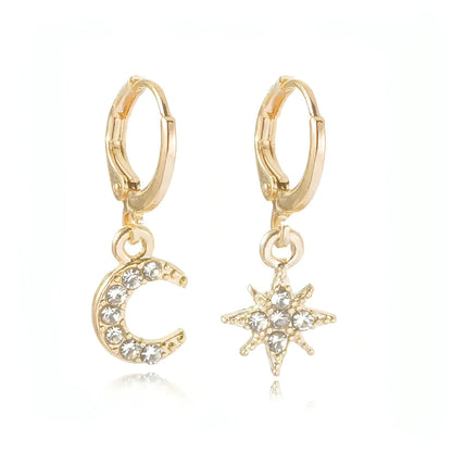 Star and Moon Drop Earrings - Allure SocietyEarrings