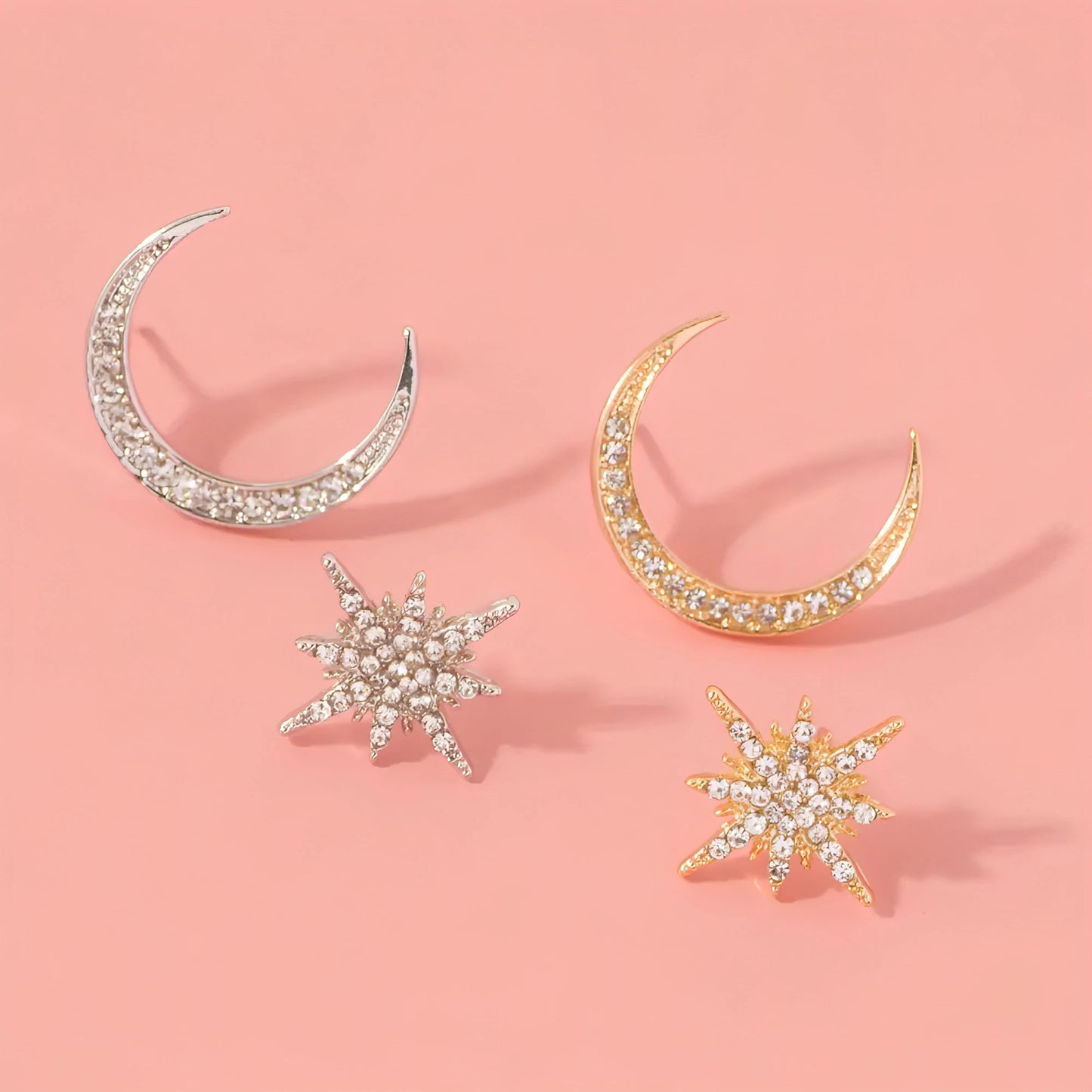 Star and Moon Drop Earrings - Allure SocietyEarrings