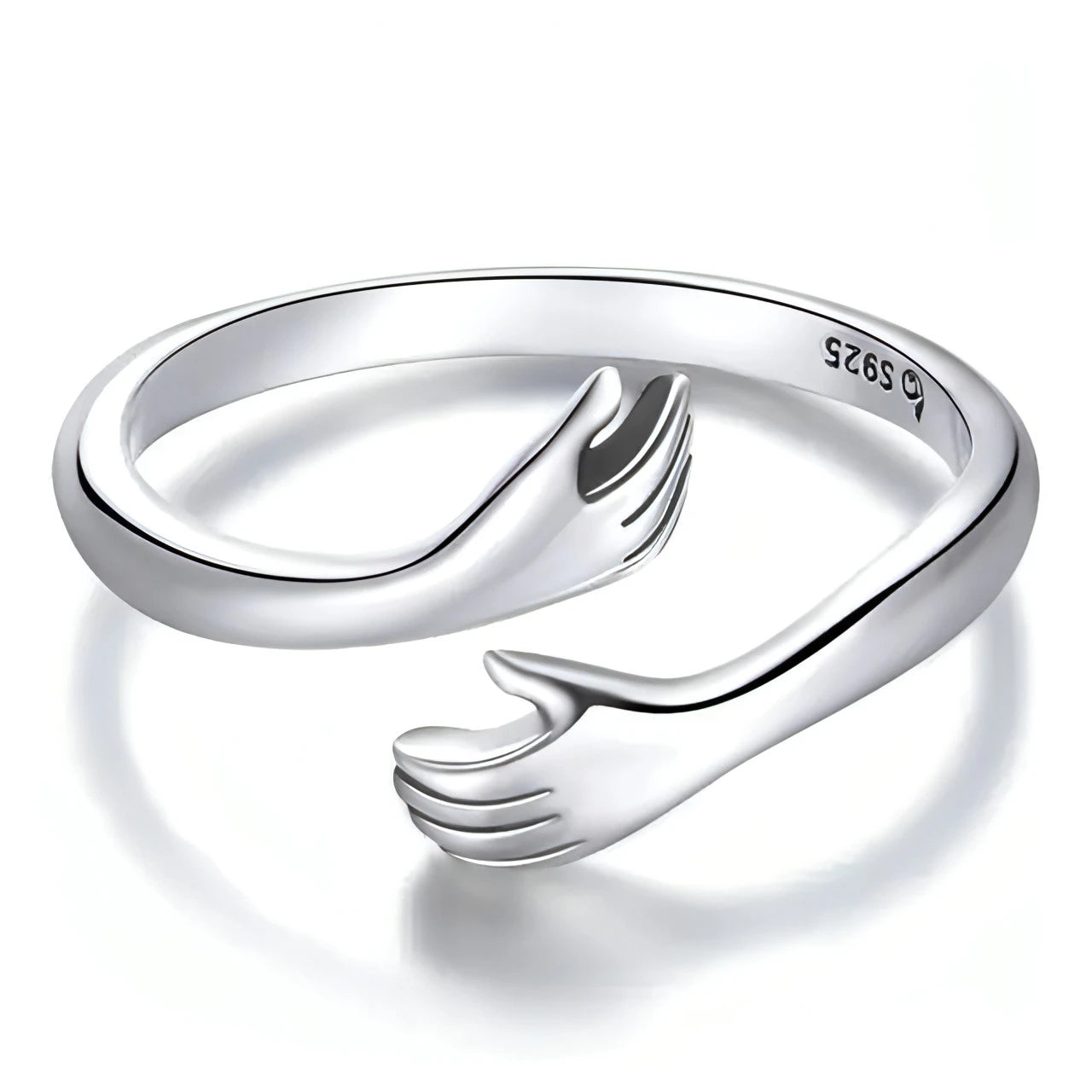 Sterling Silver Embrace Ring Hug - Allure SocietyRings