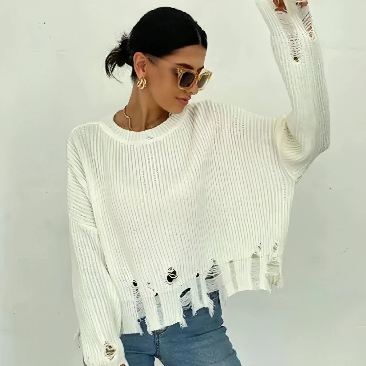 Tassel Knit Crop: Stylish Comfort - Allure SocietyCasualwear Tops