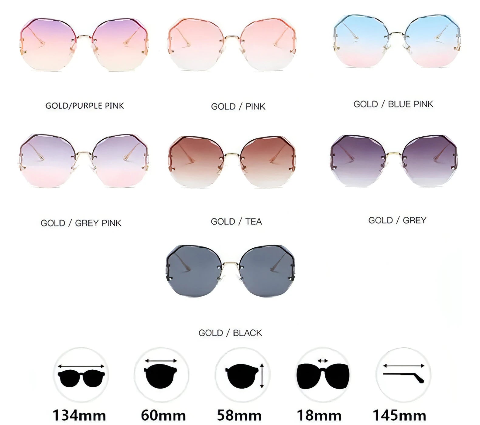 Trimmed Lens Sunglasses - Allure SocietyUV Sunglasses