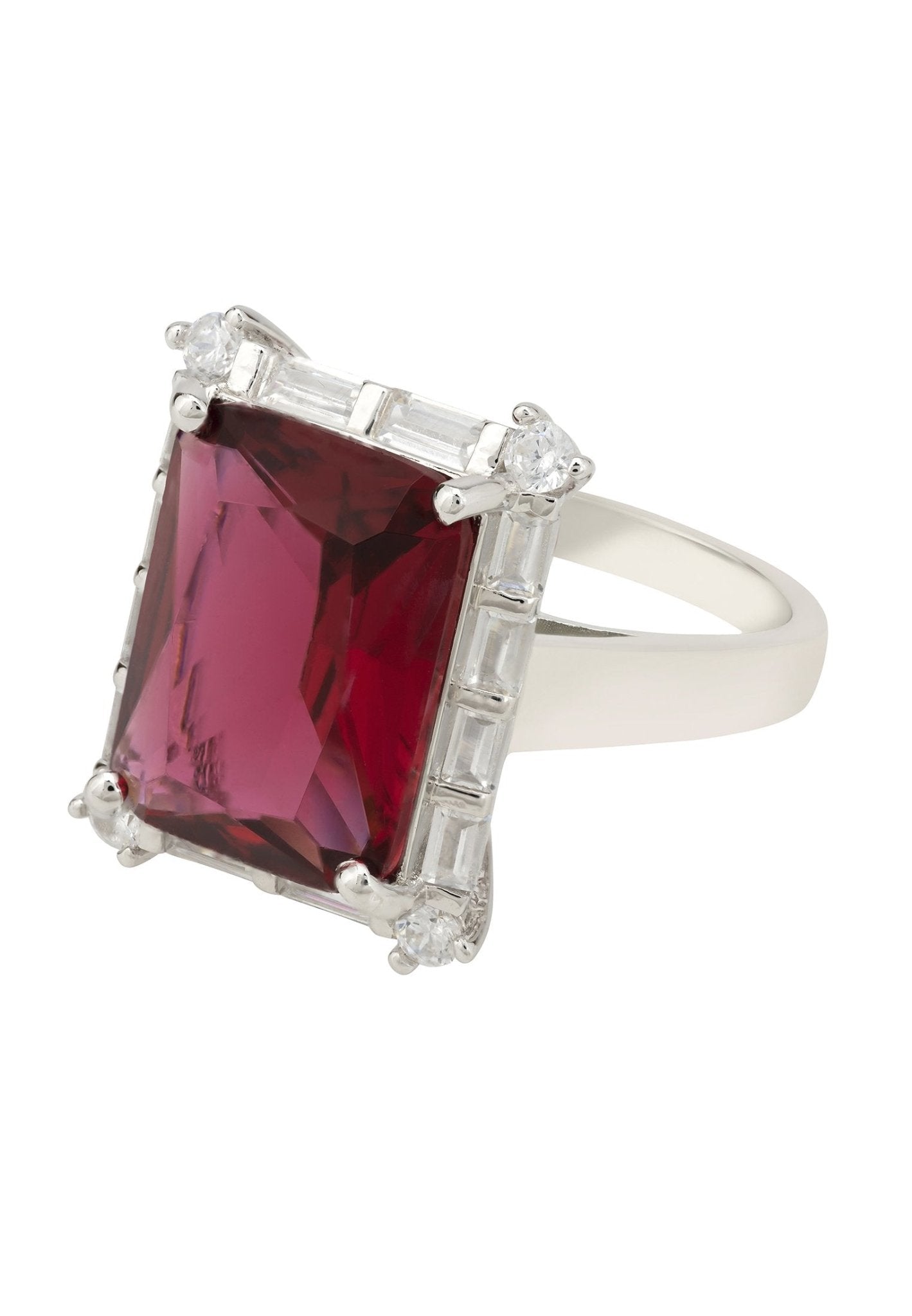 Tudor Silver Ring Ruby - Allure SocietyRings