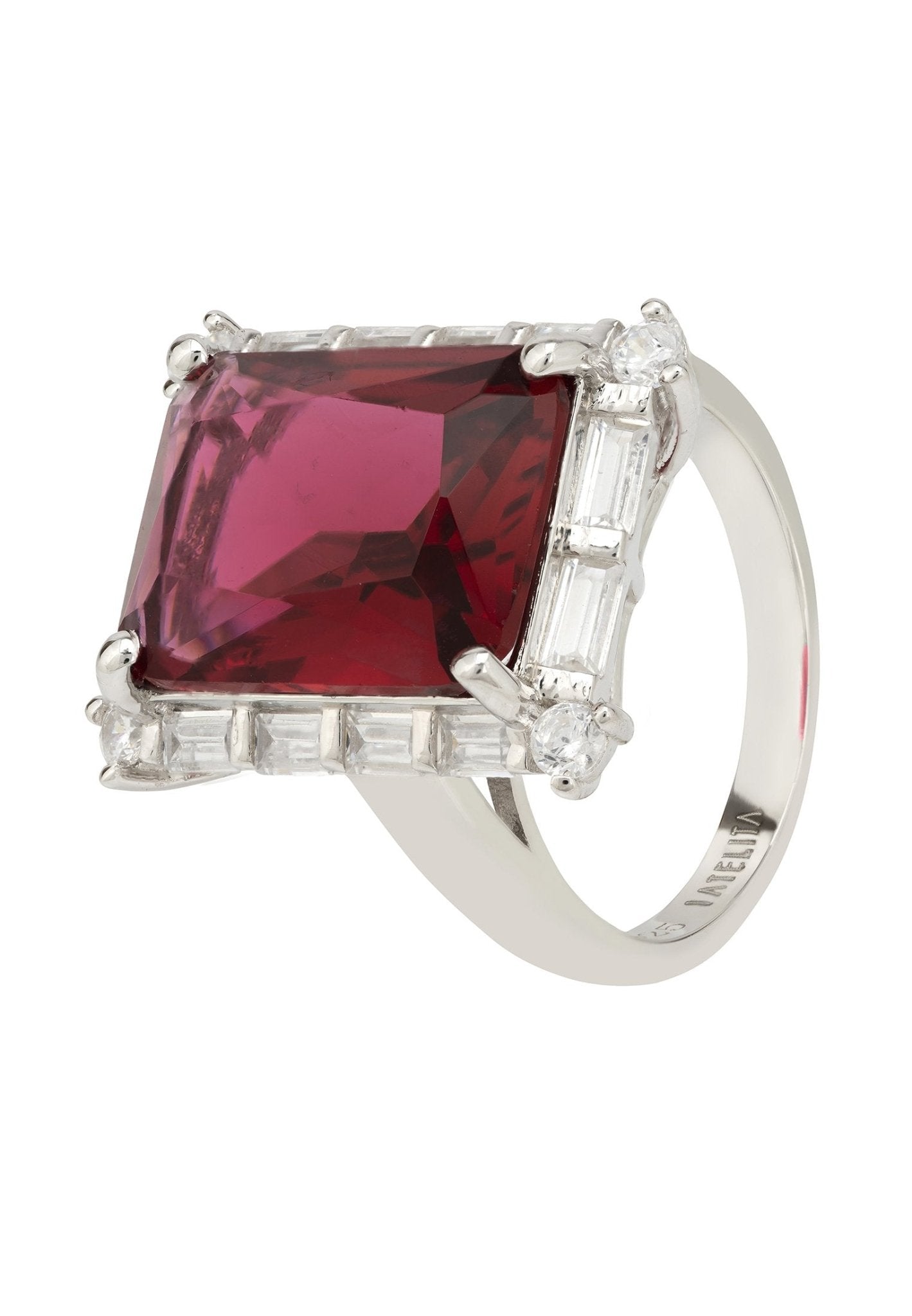 Tudor Silver Ring Ruby - Allure SocietyRings