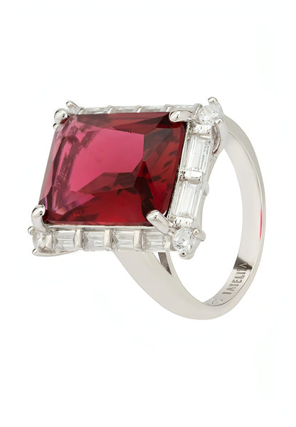 Tudor Silver Ring Ruby - Allure SocietyRings