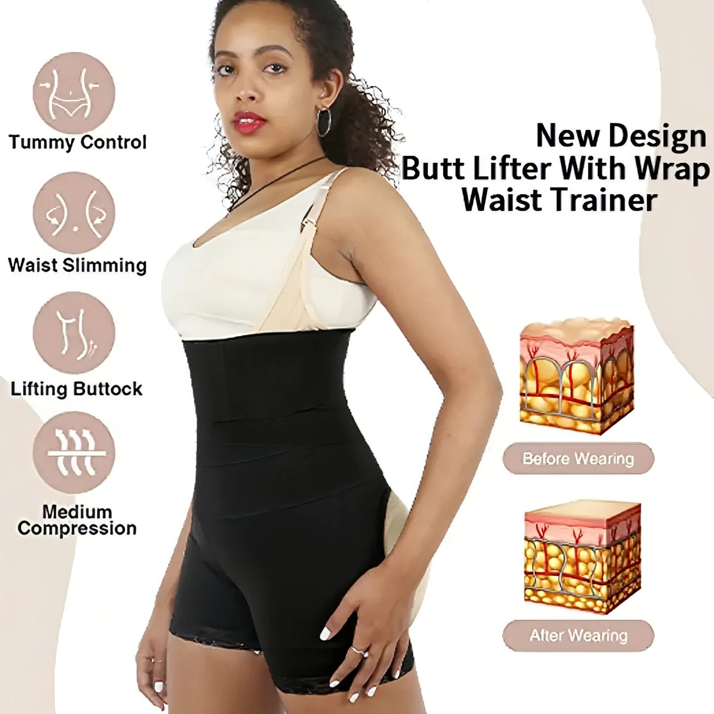 Tummy Control Butt Lifter - Allure SocietyShapewear