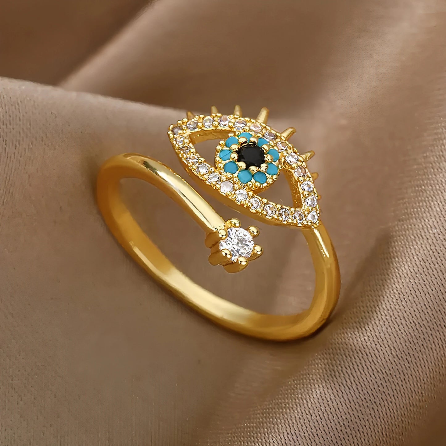 Turkish Blue Evil Eye Ring - Allure SocietyRings