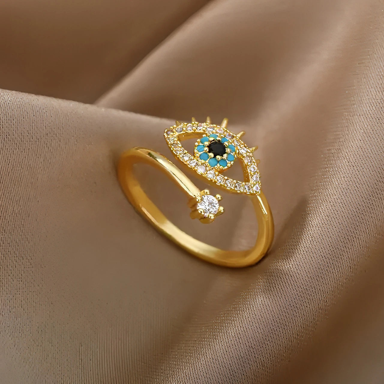 Turkish Blue Evil Eye Ring - Allure SocietyRings