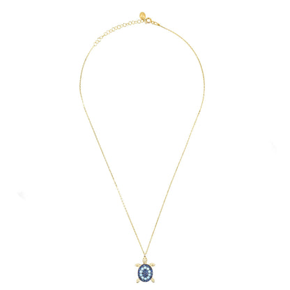 Turtle Turquoise Blue Pendant Necklace Gold - Allure SocietyNecklaces