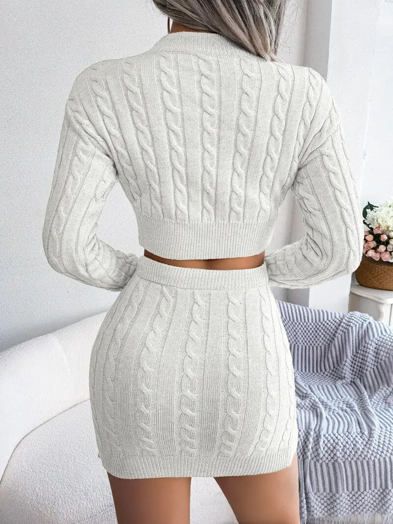 Twist Knit 2 - Piece Women's Set - Allure SocietyCasualwear Sets