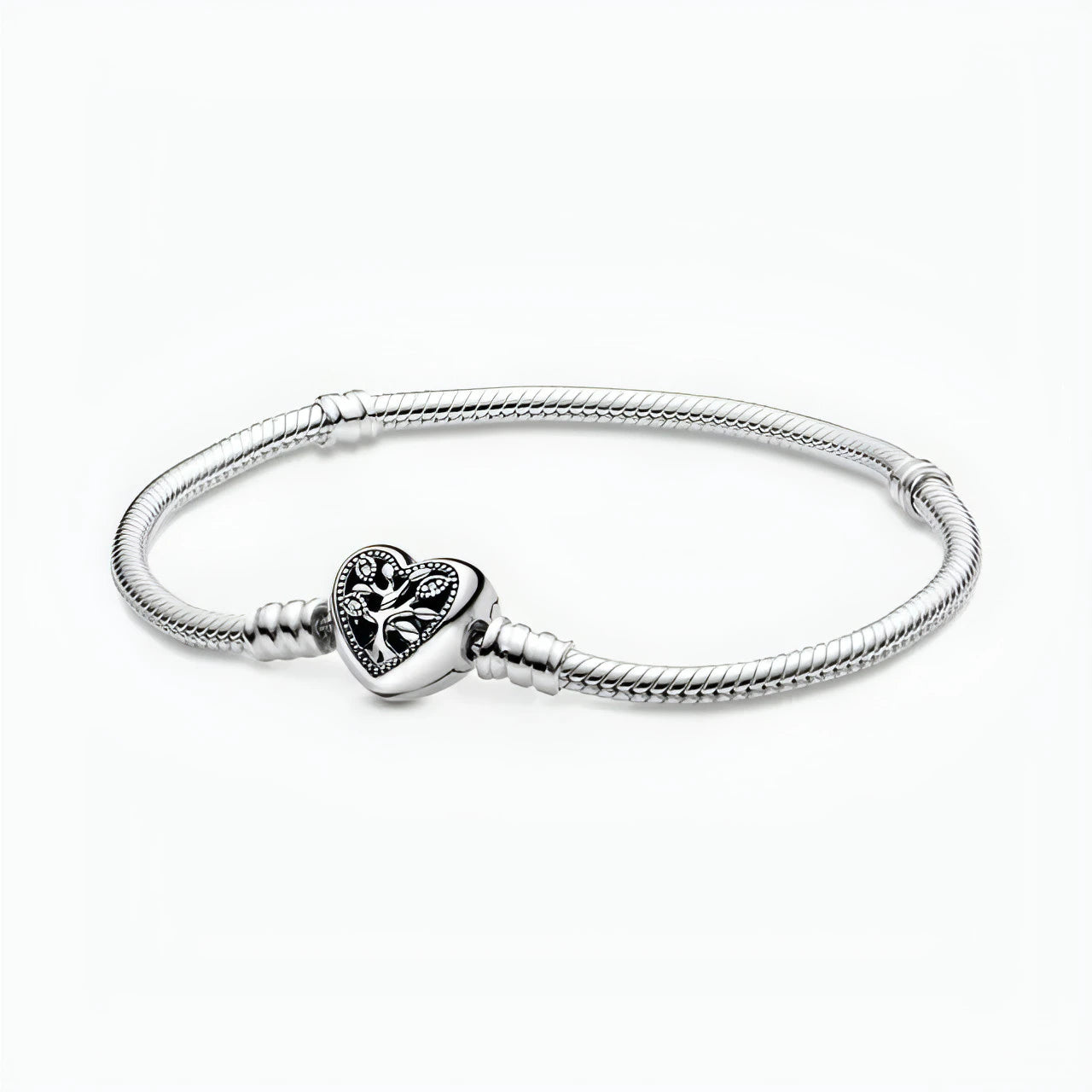 925 Sterling Silver Charm Bead Bracelet