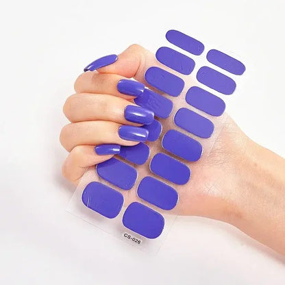 Semi Cured Gel Nail Wraps Full Cover Adhesive Manicure Decoration - Allure SocietyFalse Nail Kits and Dryers