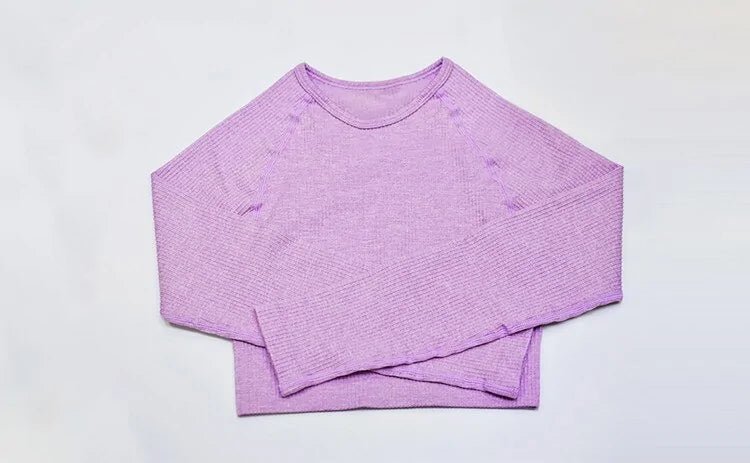 Violet Pink Ribbed Crop - Allure SocietyLoungewear Tops