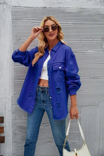 Washed Denim Jacket - Allure SocietyCasualwear Tops