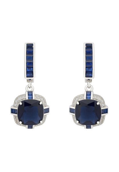 Windsor Silver Earring Sapphire - Allure SocietyEarrings