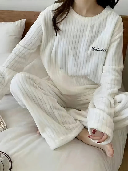 Winter Soft Velvet Pajamas Set - Allure Society