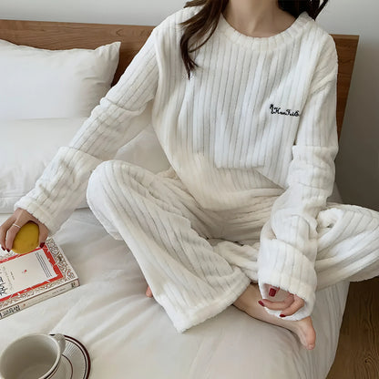 Winter Soft Velvet Pajamas Set - Allure Society