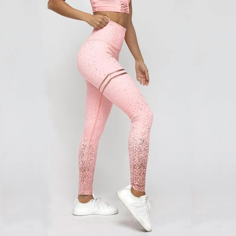 Women Gold Print Leggings - Allure SocietyActivewear Pants