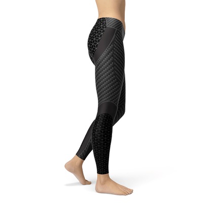 Womens Carbon Fiber Sports Leggings - Allure SocietyActivewear Pants