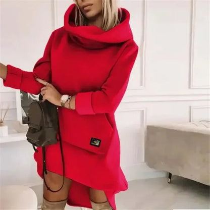 Women's Long Sleeve Hoodie Dress - Allure SocietyCasualwear Dresses