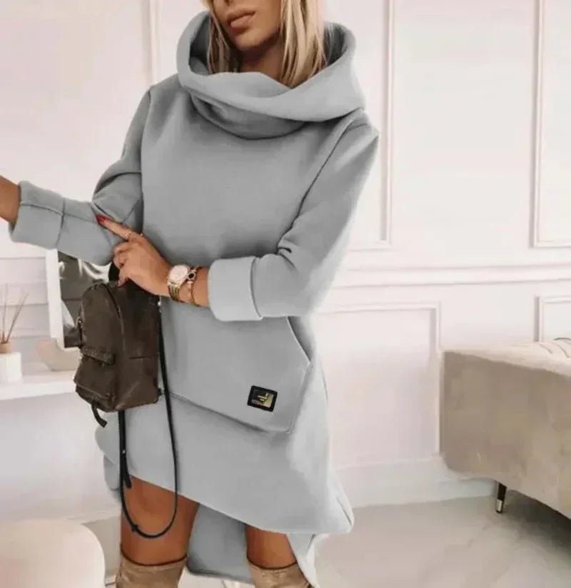 Women's Long Sleeve Hoodie Dress - Allure SocietyCasualwear Dresses