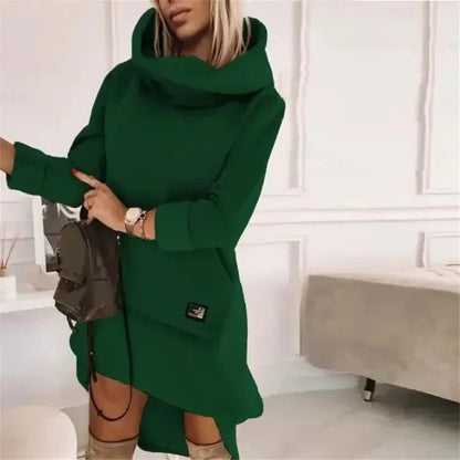 Women's Long Sleeve Hoodie Dress - Allure SocietyCasualwear Dresses