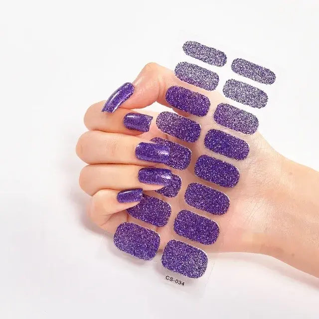 Semi Cured Gel Nail Wraps Full Cover Adhesive Manicure Decoration - Allure SocietyFalse Nail Kits and Dryers