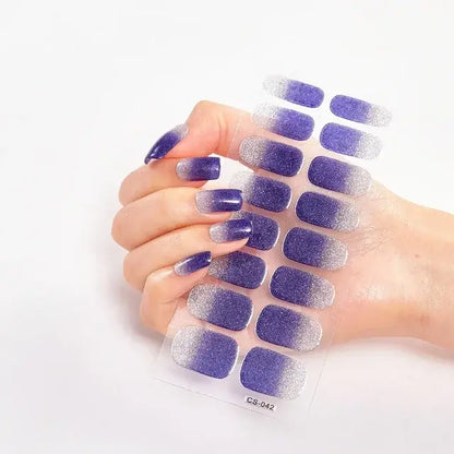 Semi Cured Gel Nail Wraps Full Cover Adhesive Manicure Decoration - Allure SocietyFalse Nail Kits and Dryers