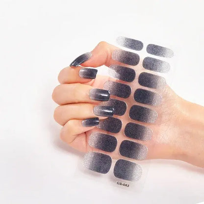 Semi Cured Gel Nail Wraps Full Cover Adhesive Manicure Decoration - Allure SocietyFalse Nail Kits and Dryers