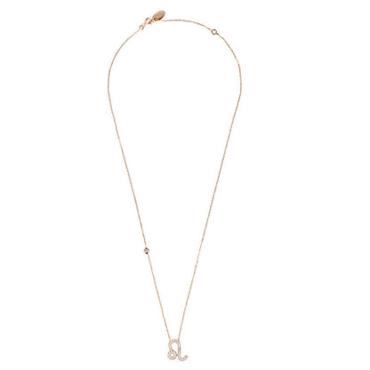 Zodiac Star Sign Pendant Necklace Rose Gold Leo - Allure SocietyNecklaces