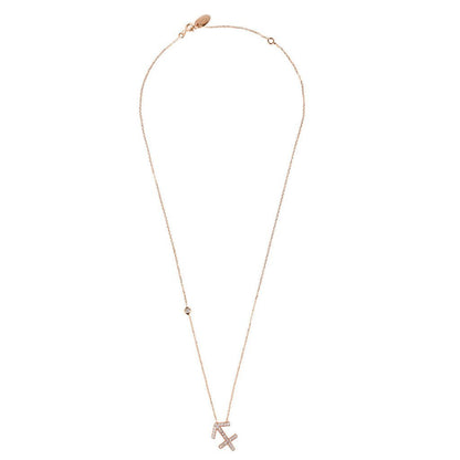 Zodiac Star Sign Pendant Necklace Rose Gold Sagittarius - Allure SocietyNecklaces