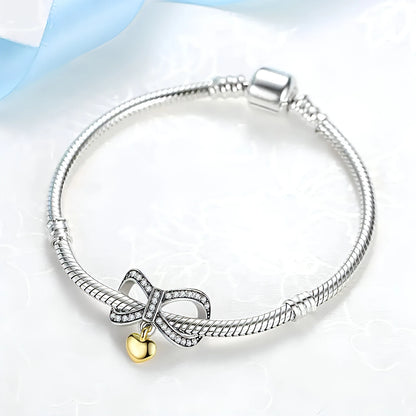 925 Sterling Silver Charm Bead Bracelet - Allure SocietyBracelets