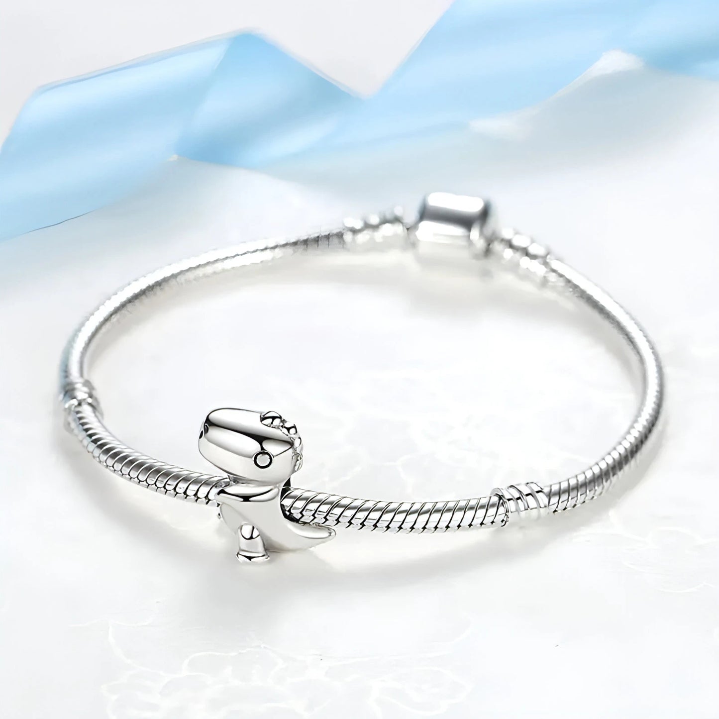 925 Sterling Silver Charm Bead Bracelet - Allure SocietyBracelets