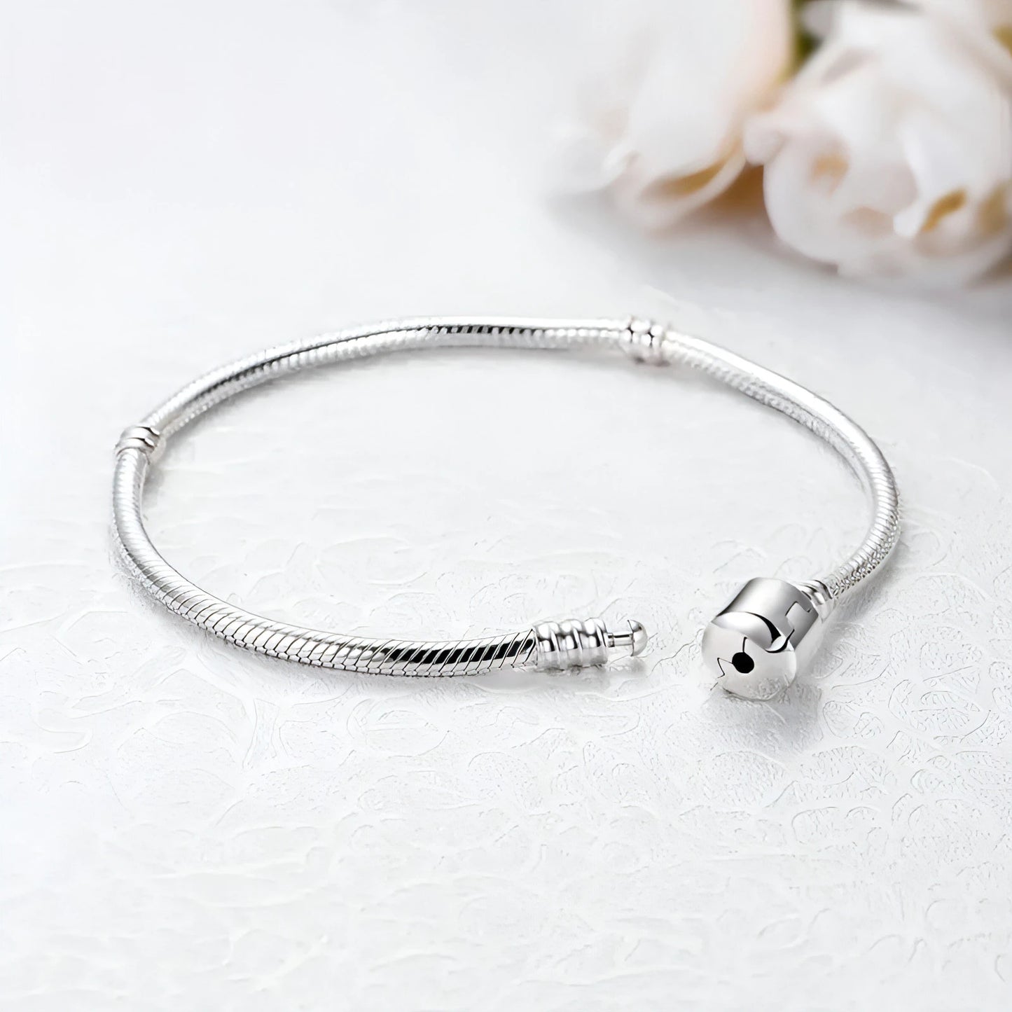 925 Sterling Silver Charm Bead Bracelet - Allure SocietyBracelets