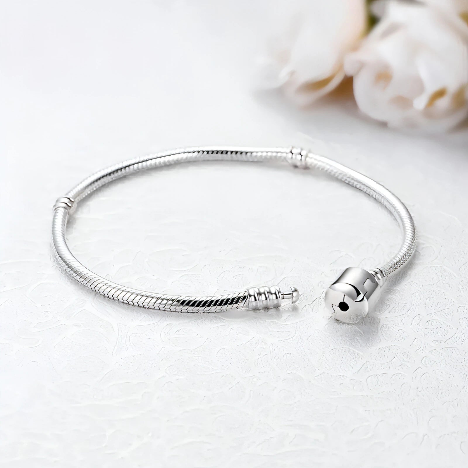 925 Sterling Silver Charm Bead Bracelet - Allure SocietyBracelets